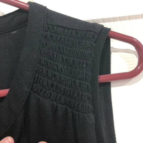 Sonoma Black Tank Top with Buttons and Ruching XL - Picture 4 of 5